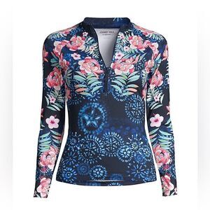 Johnny Was Annia Printed Surf Shirt Small